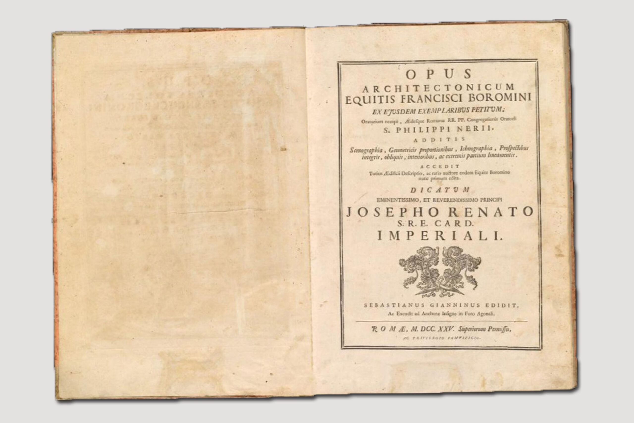 Opus Architectonicum - Sebastianus Gianninus Editit, Roma, M DCC XXV