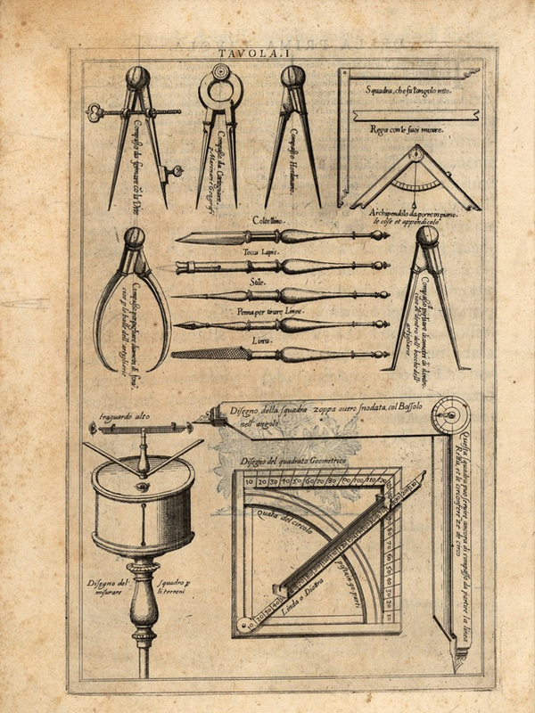 strumenti da disegno secolo xvii